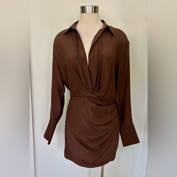 Gauge81 Dresses & Skirts - Gauge 81 silk drape mini dress